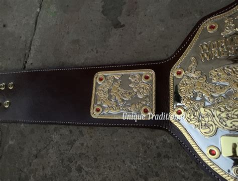 NWA World Heavyweight Wrestling Championship Belt 4mm Zinc Dual Gold ...