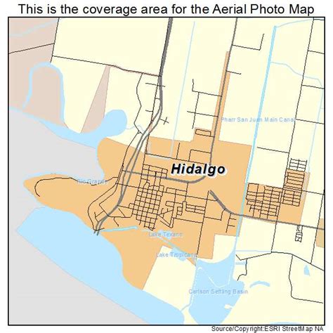 Aerial Photography Map of Hidalgo, TX Texas