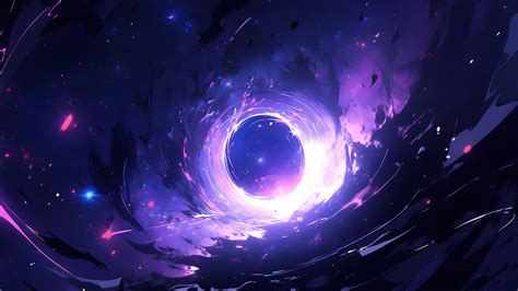 Purple Space Portal Galaxy Desktop Wallpaper - Space Wallpapers