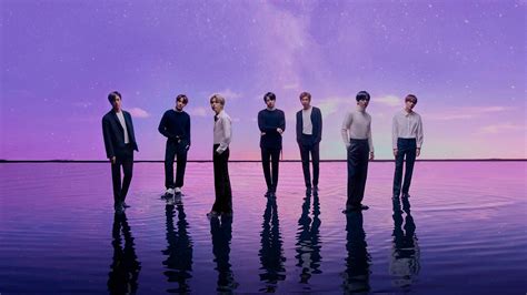 Download BTS Purple Reflection Aesthetic Wallpaper | Wallpapers.com