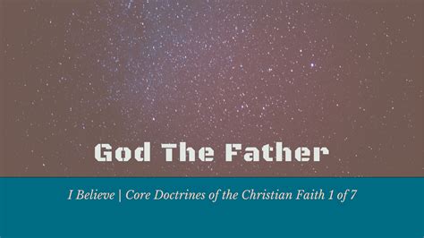 God The Father - The Refuge Christian Church