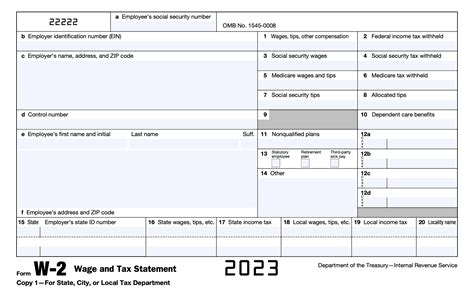 New W 2 Form 2023 - Printable Forms Free Online