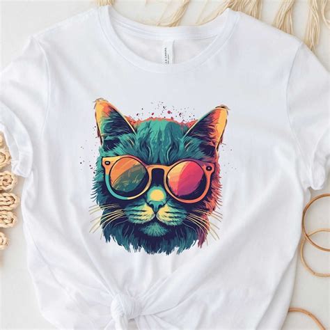 Cat Wearing Glasses - Etsy