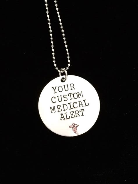 Allergy or MEDICAL ALERT necklace – custom made to your alert – Hand ...