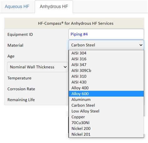 HF-Compass®: Recommended Software for HF Corrosion Prediction and ...