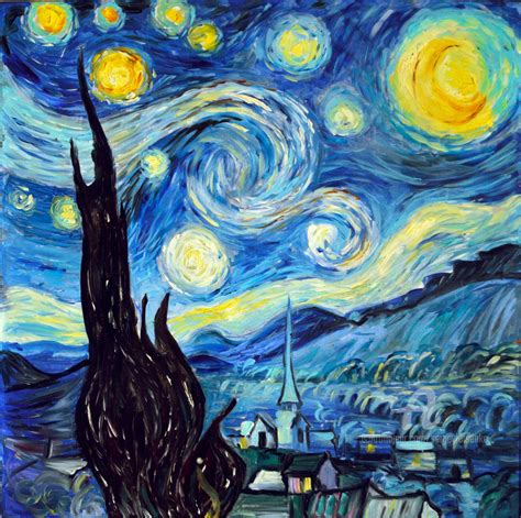 A copy of "Starlight night".Van Gogh Painting by Sergey Lutsenko ...