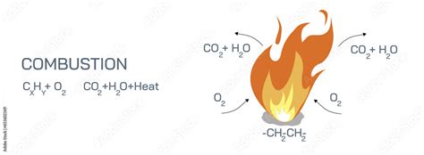 combustion reactions vector. Combustion is a chemical process in which ...