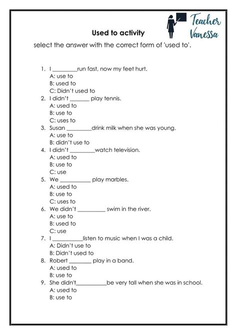 Used to affirmative and negative sentences worksheet | English language ...