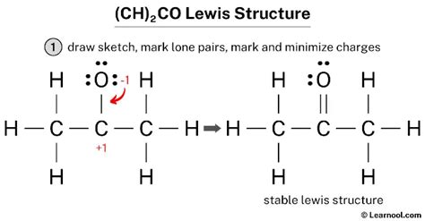 Acetone Lewis structure - Learnool