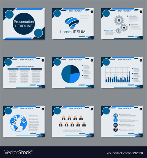 Professional business presentation template Vector Image