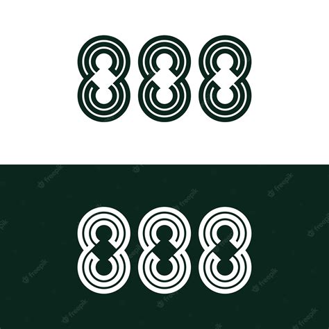 Premium Vector | 888 vector logo design