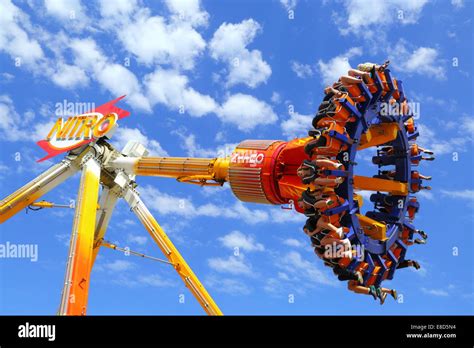 A scary carnival ride at the Royal Perth Show, Western Australia Stock ...