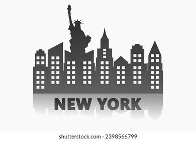 Silhouette New York City Skyline Vector Stock Vector (Royalty Free ...