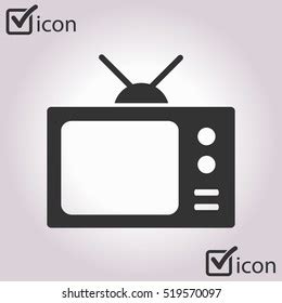 Tv Icon Flat Design Style Vector Stock Vector (Royalty Free) 519570097 ...