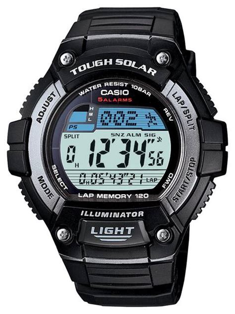 Casio Men's Solar-Powered Digital Sport Watch Black Resin WS220-1A ...