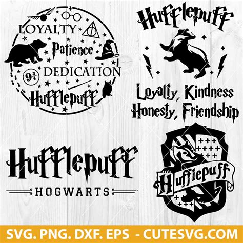 Hufflepuff SVG, Hufflepuff House Emblem SVG, Harry Potter SVG, PNG, DXF ...