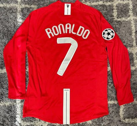 Vintage Ronaldo 2008 UCL Final Manchester United Long Sleeve Jersey ...