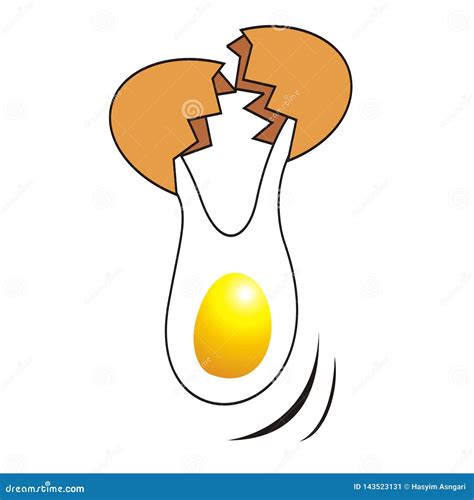 Cracked Egg Cartoon | CartoonDealer.com #143523131