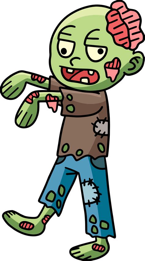 zombie halloween dibujos animados color clipart 8822701 Vector en Vecteezy