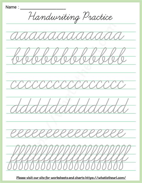 Cursive Handwriting Practice Worksheets A Z - Preschool Worksheet Gallery