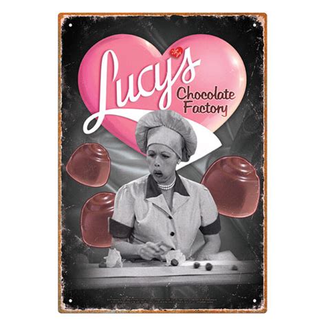 I Love Lucy Chocolate Factory Tin Sign - Entertainment Earth