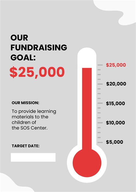 Printable Fundraising Chart