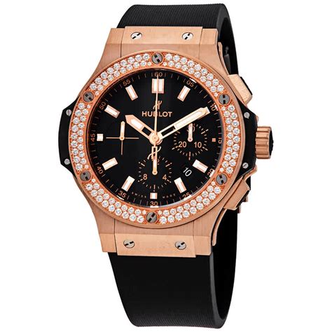 Hublot Big Bang 18kt Rose Gold Automatic Chronograph Diamond Men's ...