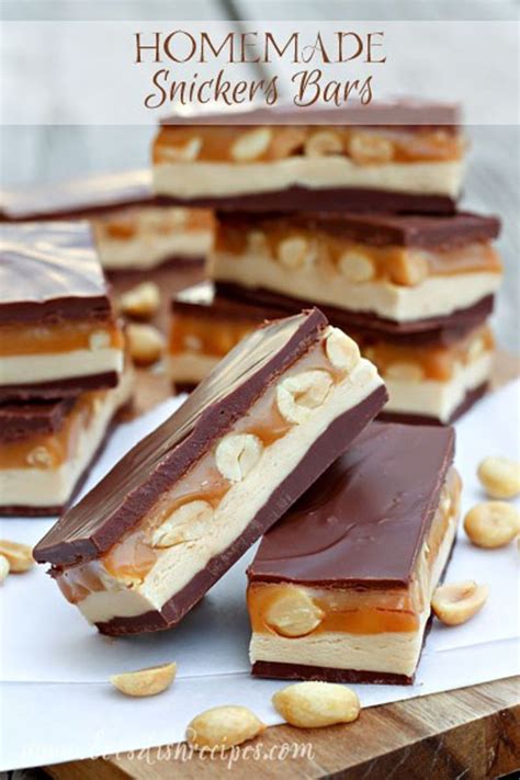 Easy Homemade Snickers Bars | Recipe | Homemade snickers, Desserts ...