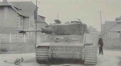 Knocked out Tiger tank commanded by Hans Swoboda after the battle of ...