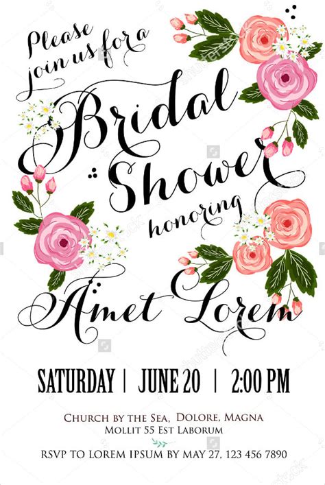 Bridal Shower Invitation Template Word