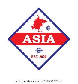 Asia Map Vector Asia Continent Logo Stock Vector (Royalty Free ...