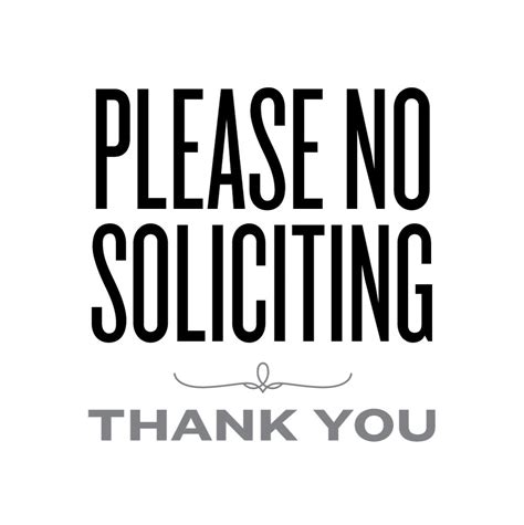 Please No Soliciting | Lemon Squeezy