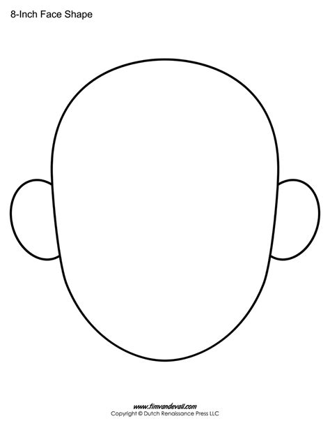 Blank Face Templates | Printable Face Shapes for Kids