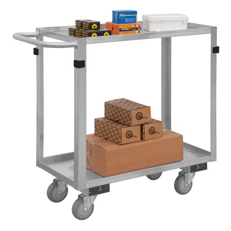 Stainless Steel Stock Cart, 2 Shelves, 16-3/4 x 36-7/16 x 34 - Durham ...