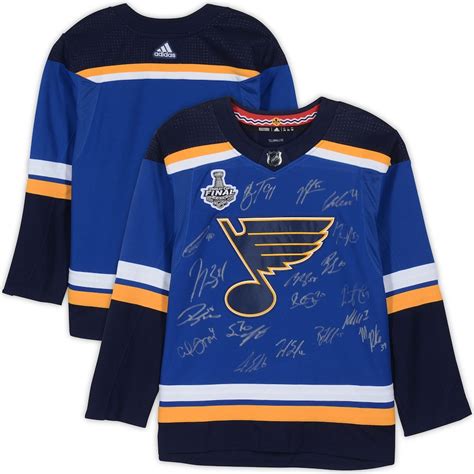 St. Louis Blues 2019 Stanley Cup Champions Autographed Blue Adidas ...