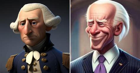 Guy Uses MidJourney AI To Create Every U.S. President As A Pixar Character