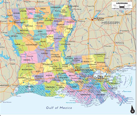 City And Parish Map Of Louisiana - Free Printable Maps