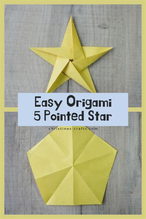 How to Make a 5 Pointed Star - Origami Tutorial - Christine's Crafts