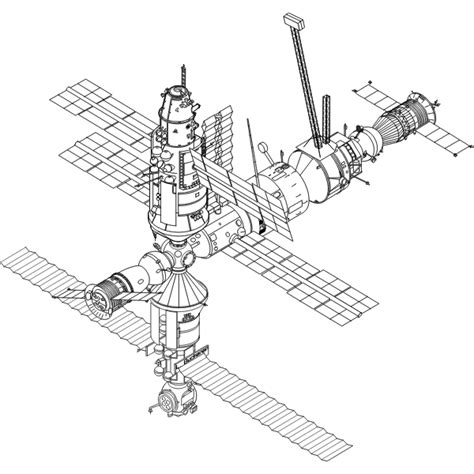 International Space Station vector drawing | Free SVG