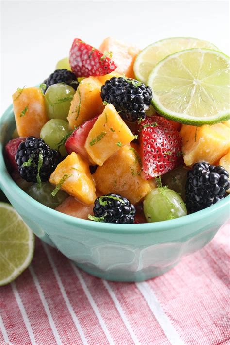 Yogurt Fruit Salad with Honey Lime Dressing - fANNEtastic food