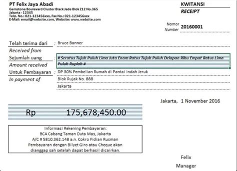 Format Kwitansi Download kwitansi format excel – Fee ppob Syariah ...