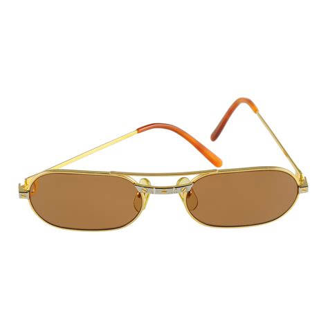 Vintage Cartier Sunglasses gold metal 55-20-140 Made in France