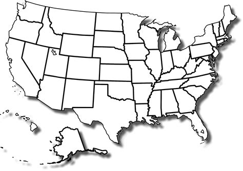 Us Outline Map With States