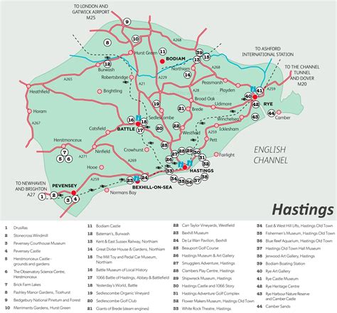 Hastings Area Tourist Map - Ontheworldmap.com