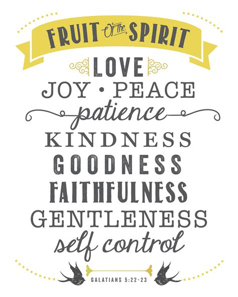 Fruit Of The Spirit Printables