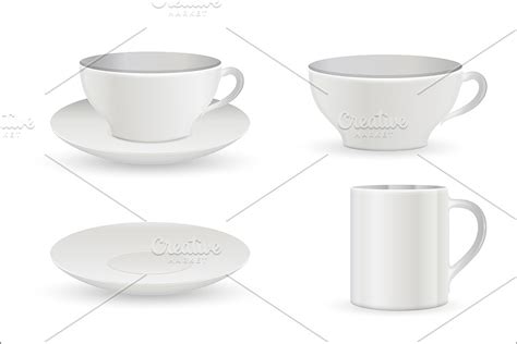 Cup Plates | Creative Product Mockups ~ Creative Market