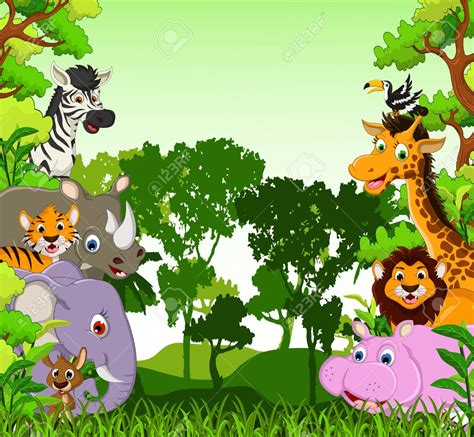 Forest Animals Clipart Background - canvas-spoon