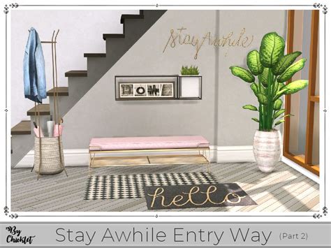 Sims 4 — Stay Awhile Entry Way (Part 2) by Chicklet — The Stay Awhile ...