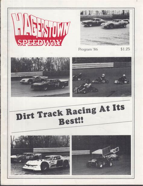 Hagerstown Speedway PA Dirt Track Program 6/29 1986 Wolfgang Murphy &c