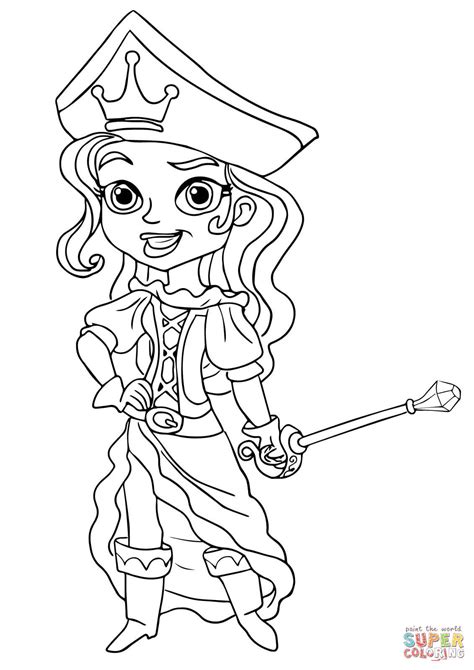 The Pirate Princess coloring page | Free Printable Coloring Pages